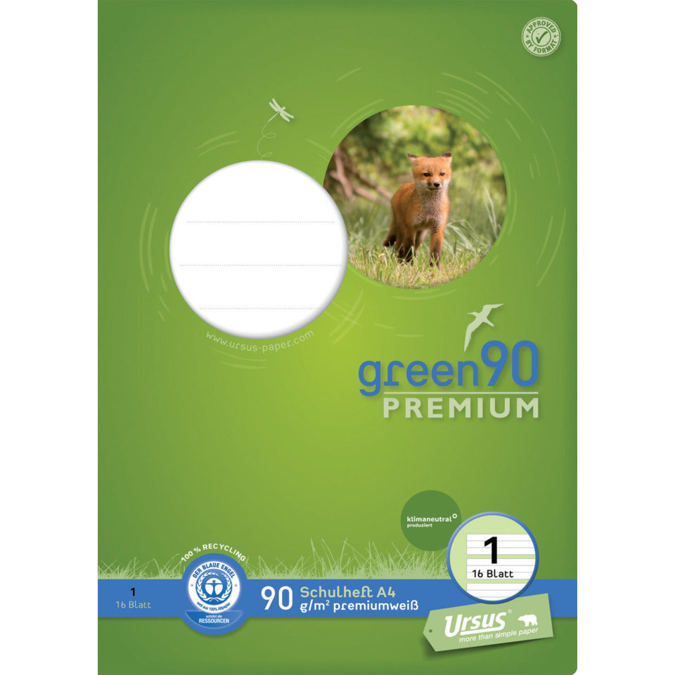 Schulheft Premio, A4, 90g/m², 16 Blatt, Lin.1, linert STAUFEN PREMIO 040782001 STAUFEN PREMIO 040782001 90g