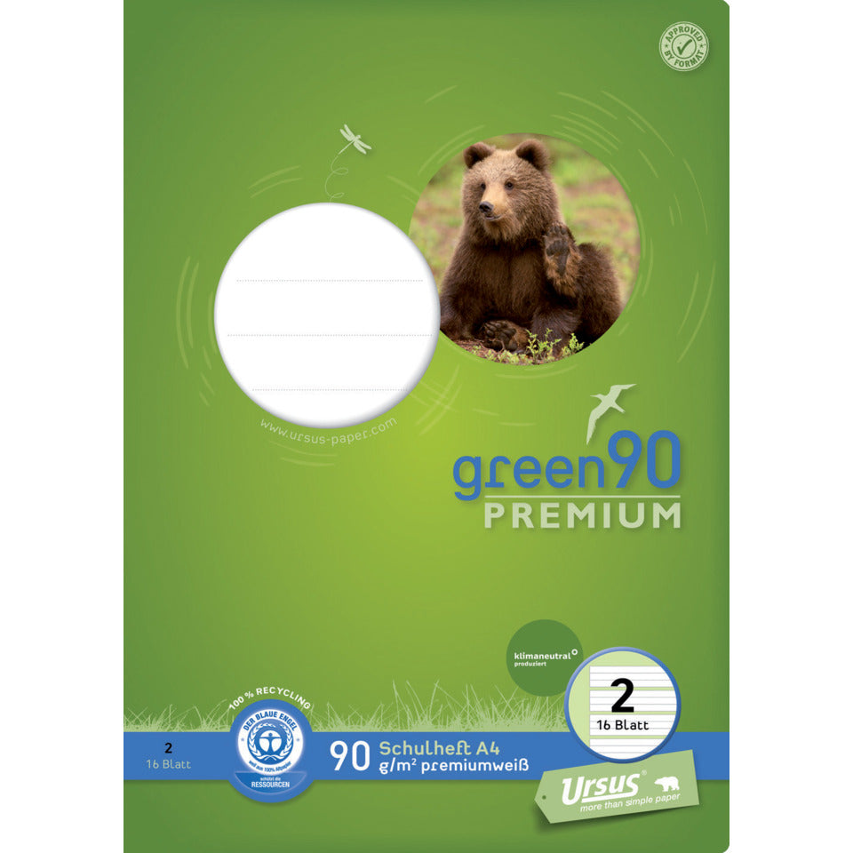Schulheft Premio, A4, 90g/m², 16 Blatt, Lin.2, linert STAUFEN PREMIO 040782002 STAUFEN PREMIO 040782002 90g