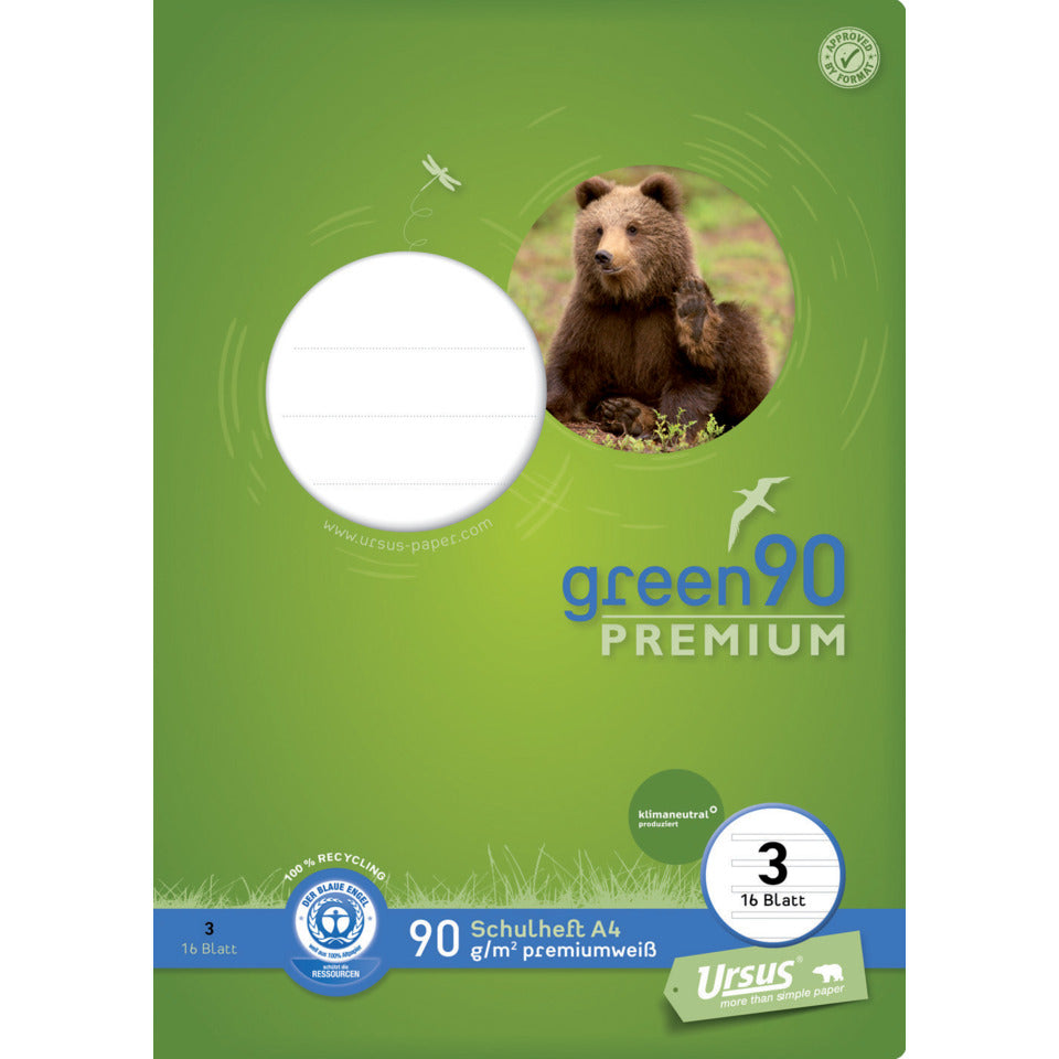 Schulheft Premio, A4, 90g/m², 16 Blatt, Lin.3, liniert STAUFEN PREMIO 040782003 STAUFEN PREMIO 040782003  90g