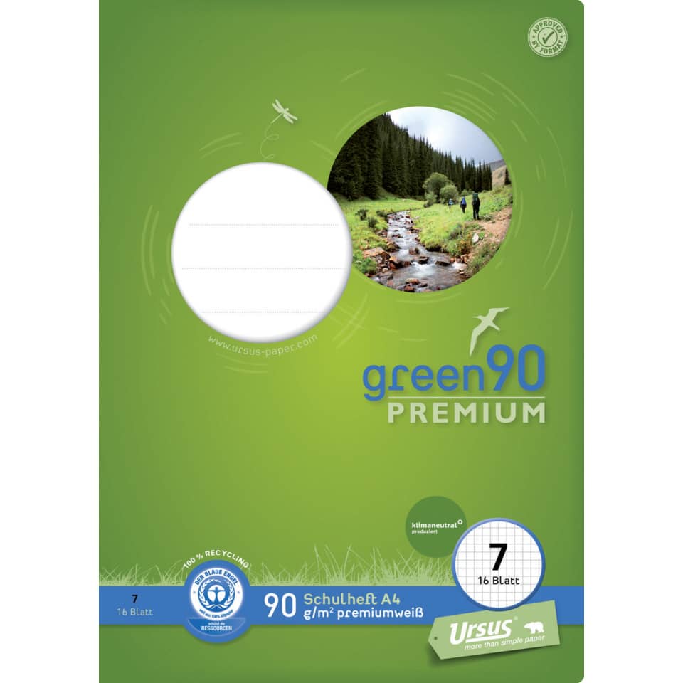 Schulheft Premio, A4, 90g/m², 16 Blatt, Lin.7, kariert STAUFEN PREMIO 040782007 STAUFEN PREMIO 040782007  90g