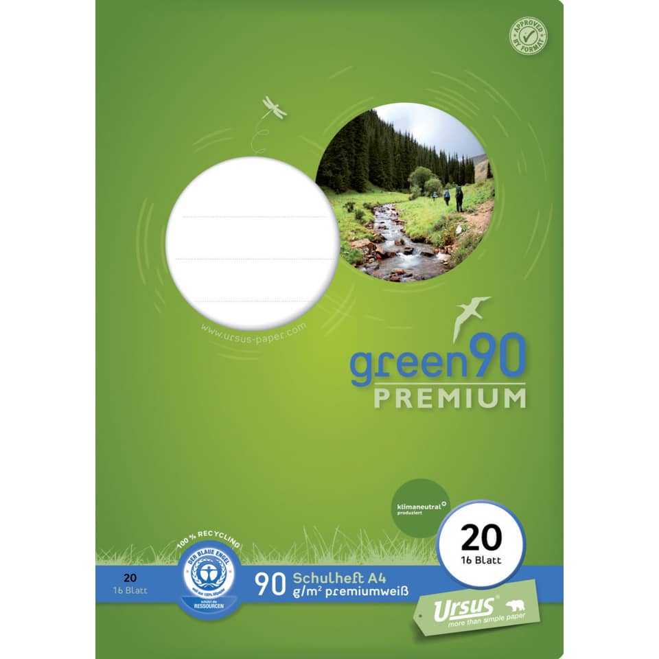Schulheft Premio, A4, 90g/m², 16 Blatt, Lin.20, blanko STAUFEN PREMIO 040782020 STAUFEN PREMIO 040782020  90g