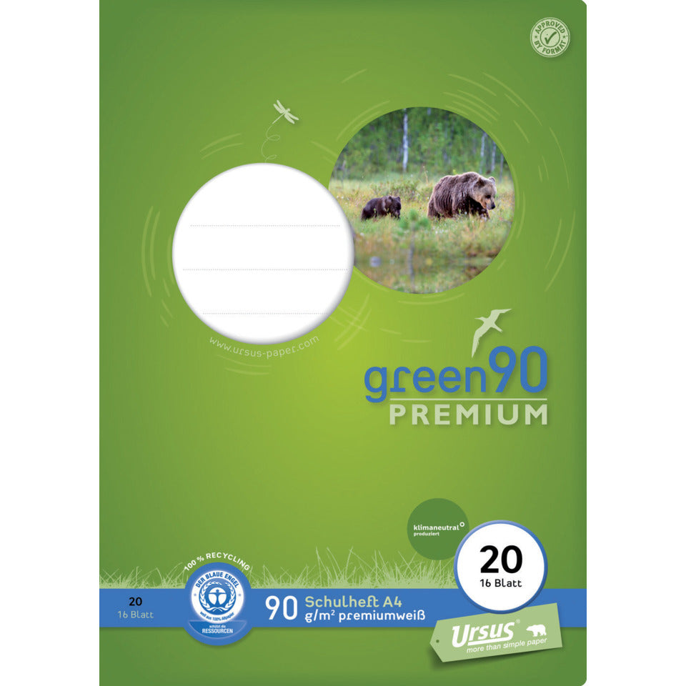 Schulheft Premio, A4, 90g/m², 16 Blatt, Lin.20, blanko STAUFEN PREMIO 040782020 STAUFEN PREMIO 040782020  90g