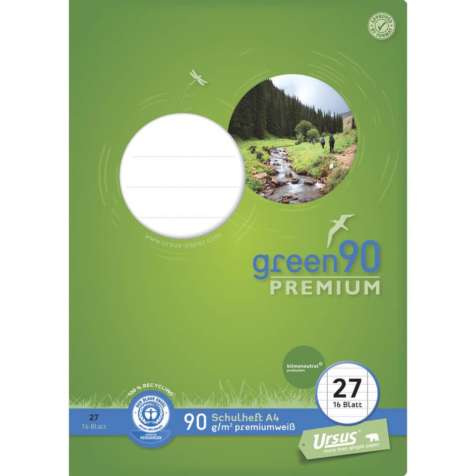 Schulheft Premio, A4, 90g/m², 16 Blatt, Lin27, liniert mit Rand STAUFEN PREMIO 040782027 STAUFEN PREMIO 040782027 mit Rand 90g