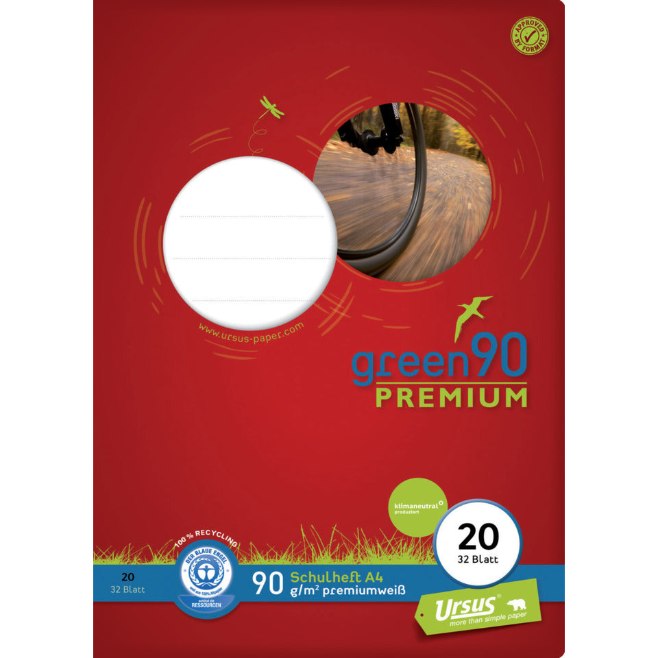 Schulheft Premio, A4, 90g/m², 32 Blatt, Lin.20, blanko STAUFEN PREMIO 040784020 STAUFEN PREMIO 040784020 90g