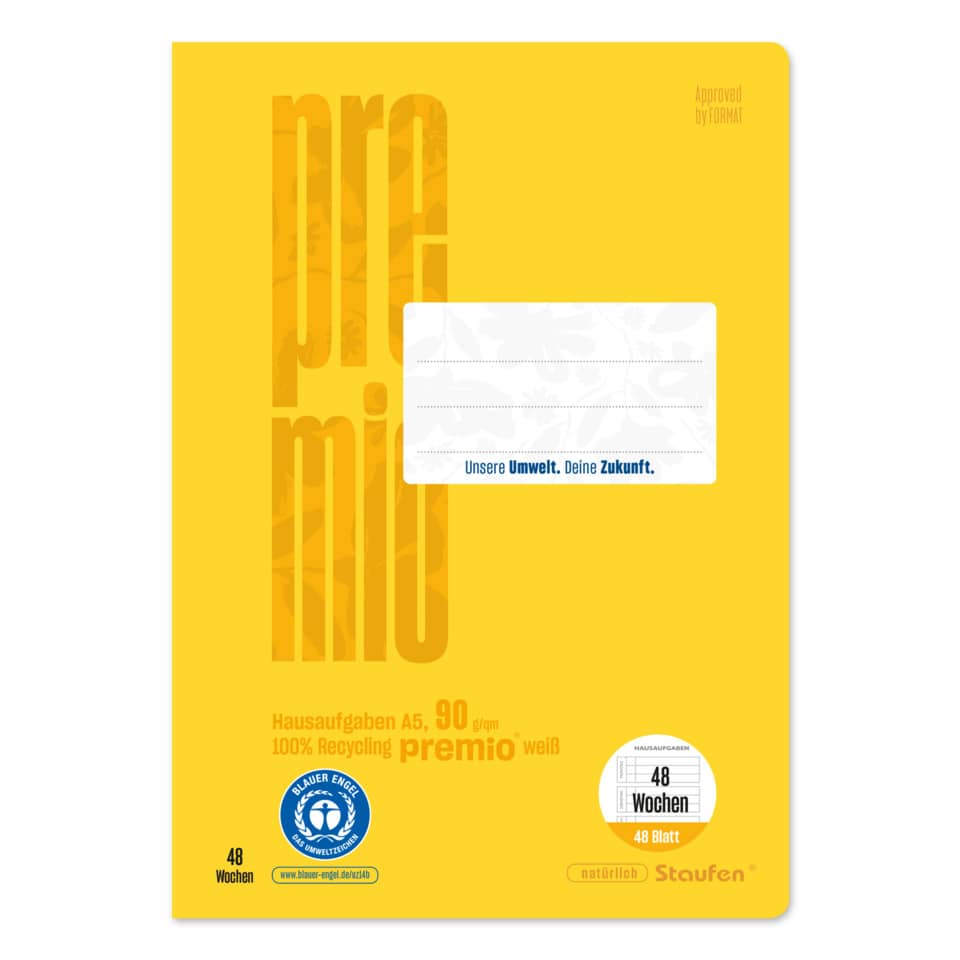 Hausaufgabenheft Premio, DIN A5, 48 Blatt STAUFEN PREMIO 040788003 STAUFEN PREMIO 040788003 90g