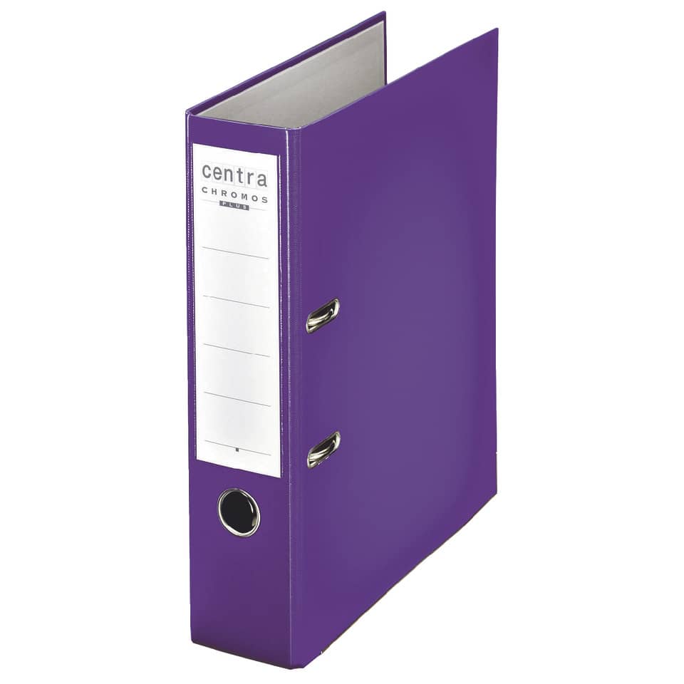 Ordner Plastik Chromos, mit Schlitzen, A4, 80 mm, violett CENTRA 230140