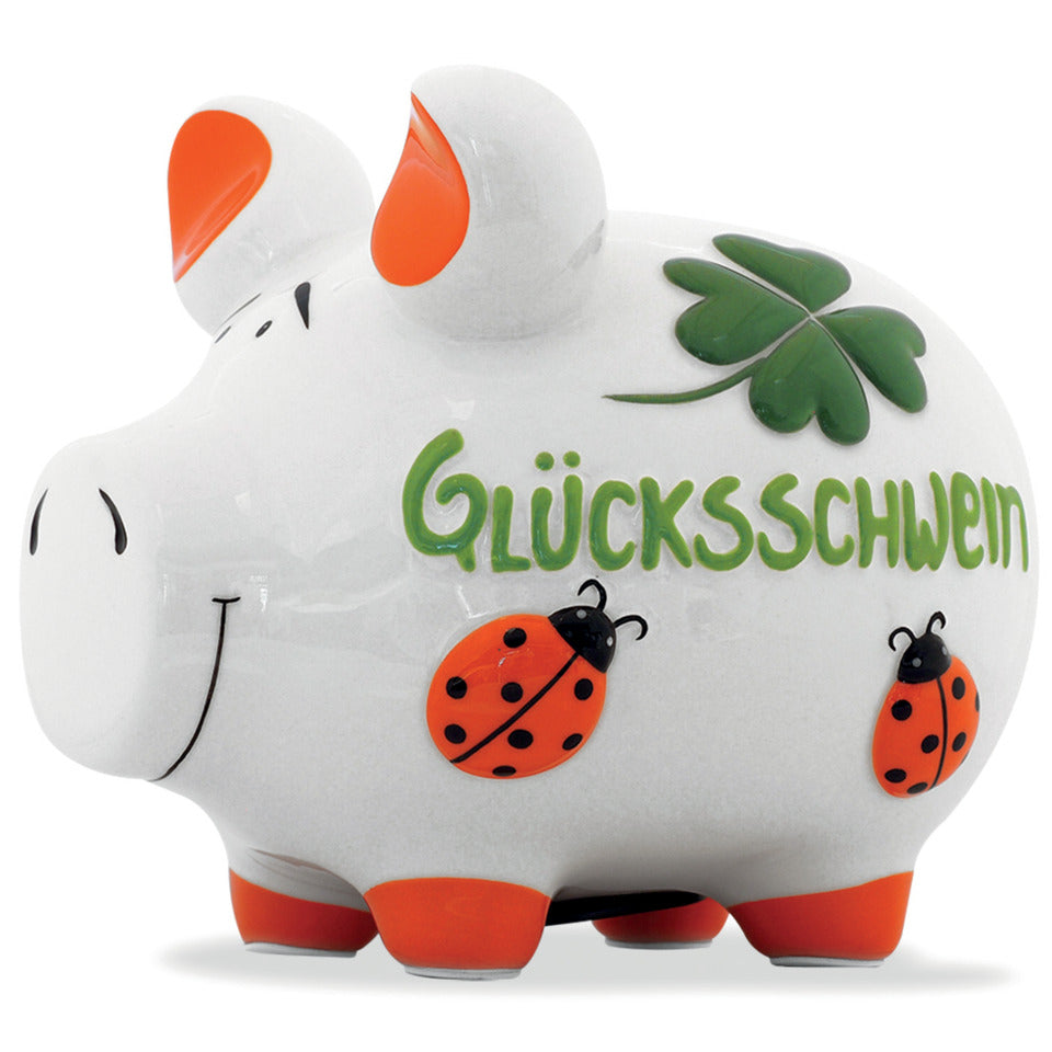 Sparschwein mittel "Glücksschwein", 17,5 x 15 x 15 cm, Keramik KCG 10027145 KCG 101469/10027145 Glücksschwein