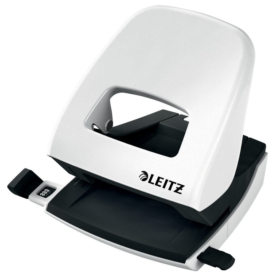 Locher NeXXt WOW, 30 Blatt, Anschlagschiene, Metall, Blister, perlweiß LEITZ 5008-20-01 LEITZ 5008-20-01 NeXXt Blister