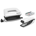 Locher+Hefter mini NeXXt WOW, 10 Blatt, Anschlagschiene, Metall, weiß LEITZ 5561-20-01