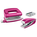 Locher+Hefter mini NeXXt WOW, 10 Blatt, Anschlagschiene, Metall, pink LEITZ 5561-20-23