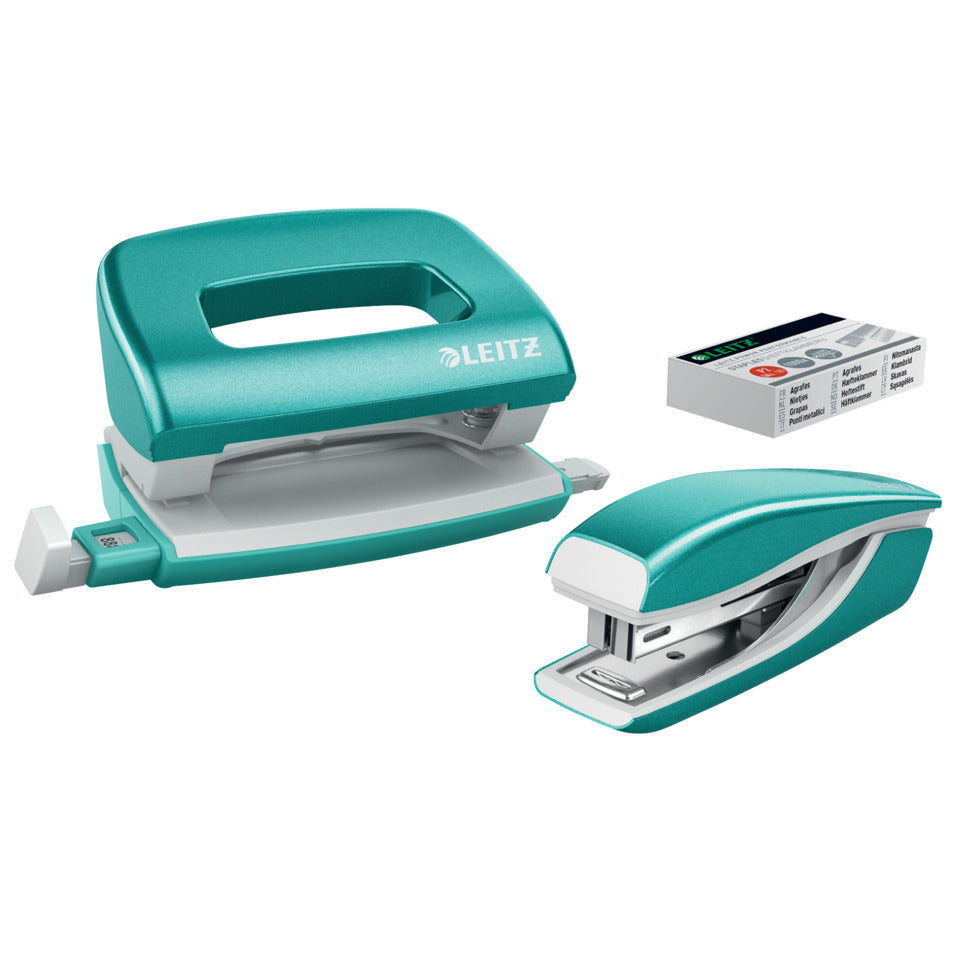 Locher+Hefter mini NeXXt WOW, 10 Blatt, Anschlagschiene, Metall, eisblau LEITZ 5561-20-51 LEITZ 5561-20-51 NeXXt Mini