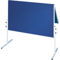 Moderatorentafel X-tra!Line, klappbar, Filz/Filz, Aluminiumrahmen, 1200 x 1500mm, blau FRANKEN CC-UMTF-G 03 FRANKEN CC-UMTF-G 03 75x120cm