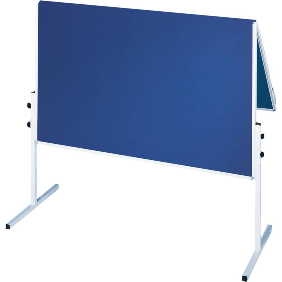 Moderatorentafel X-tra!Line, klappbar, Filz/Filz, Aluminiumrahmen, 1200 x 1500mm, blau FRANKEN CC-UMTF-G 03 FRANKEN CC-UMTF-G 03 75x120cm