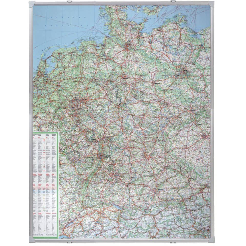 Kartentafel Straßenkarte Deutschland pinnbar, 1:800.000, 980 x 1380 mm FRANKEN KA301P FRANKEN KA301P pinnbar