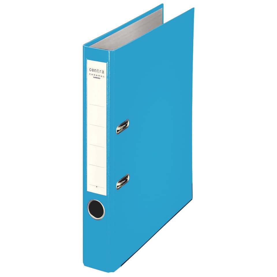 Ordner Plastik Chromos, mit Schlitzen, A4, 55 mm, hellblau CENTRA 231148