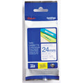 Schriftband, 24mmx8m, blau/weiß BROTHER TZE253 BROTHER TZE253 laminiert