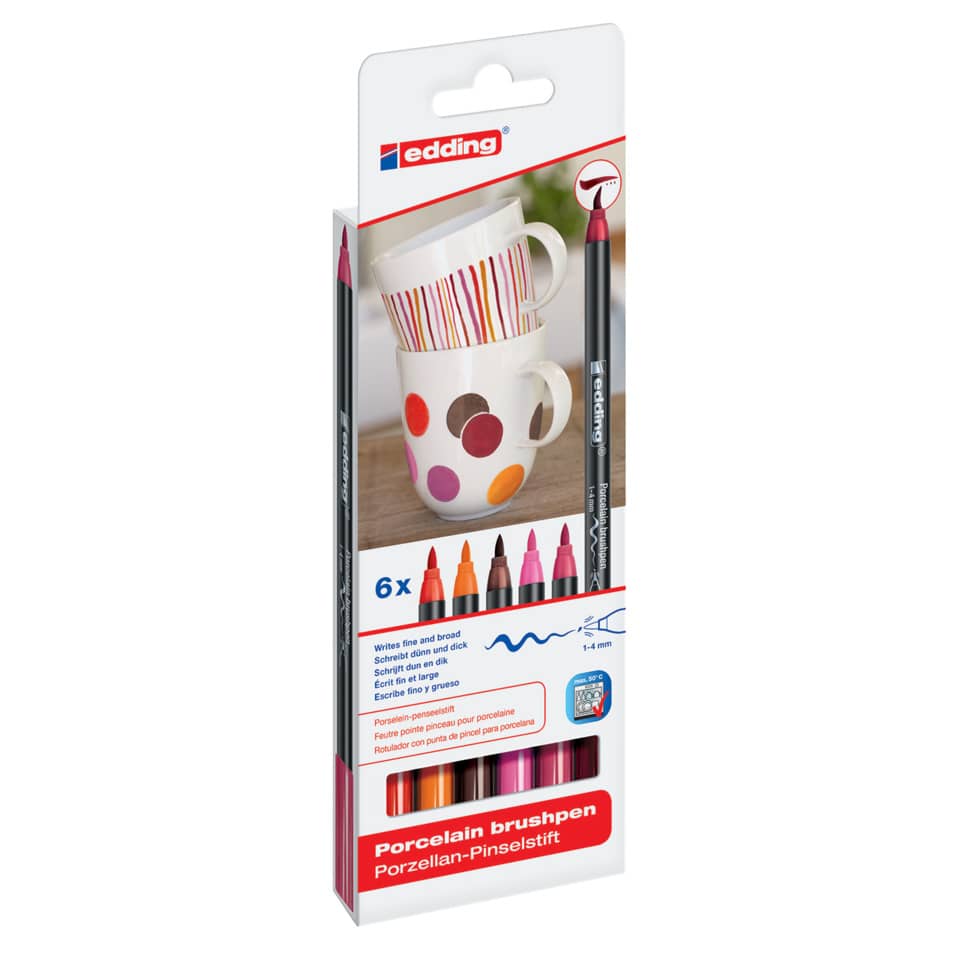 Porzellanmalstift 4200 Warm, 6 Stück, sortiert EDDING 4200-6999 EDDING 4200-6999 Warm
