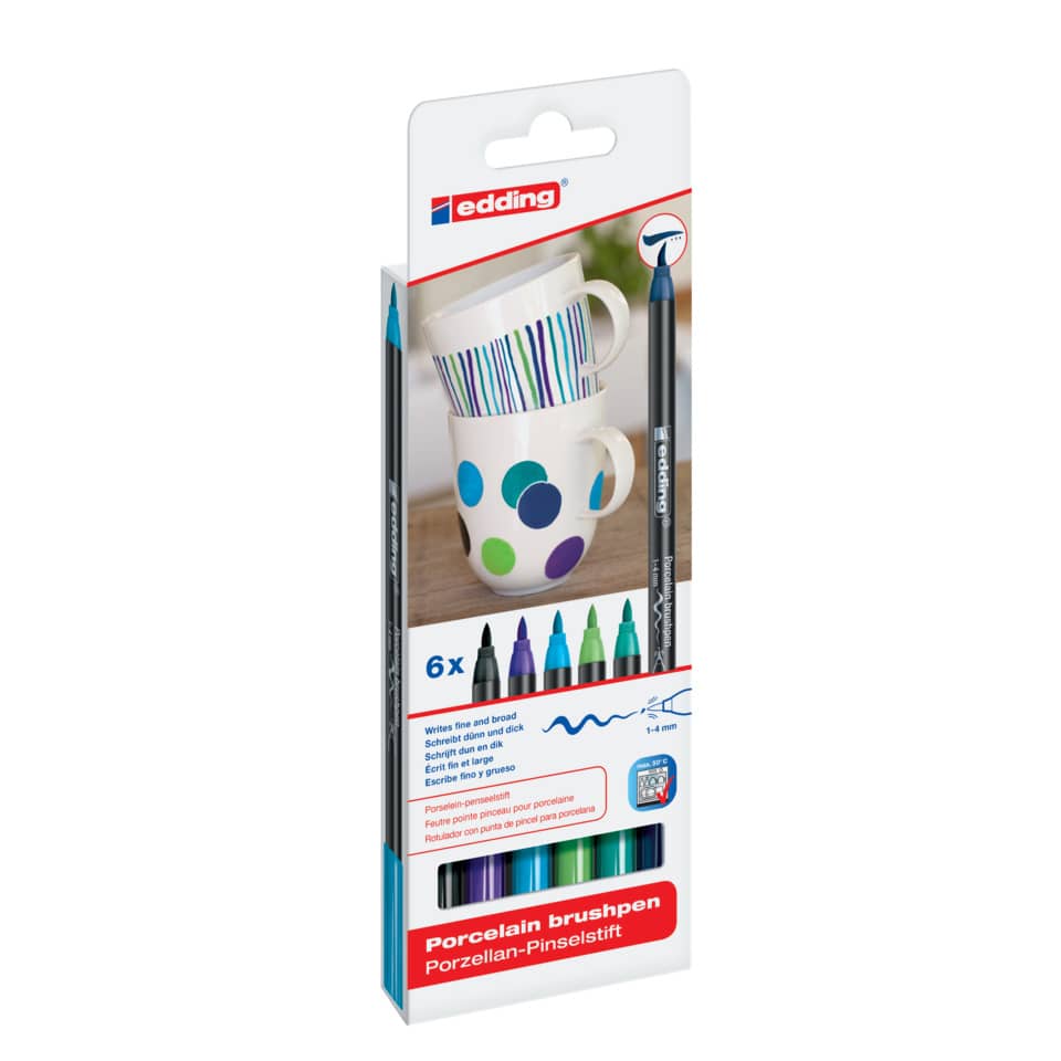 Porzellanmalstift 4200 Cool, 6 Stück, sortiert EDDING 4200-6099 EDDING 4200-6099 Cool