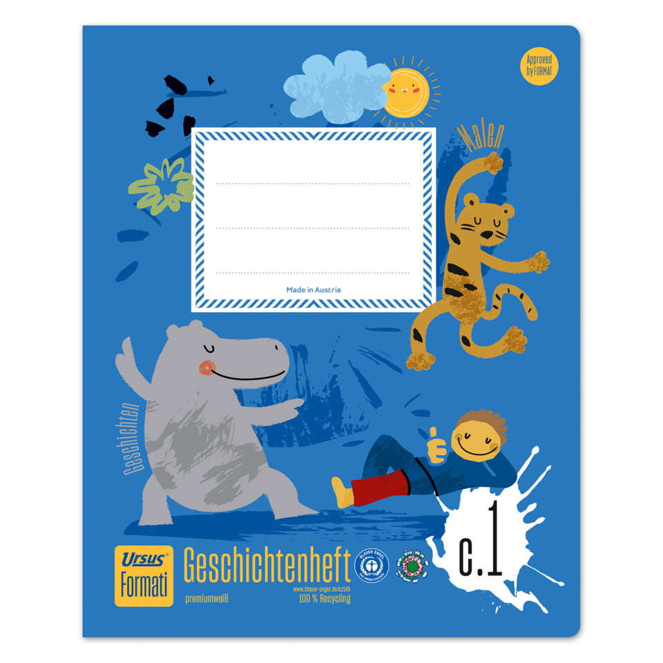 Creativheft Quart, 20 Blatt, C1, liniert URSUS FORMATI 060541041