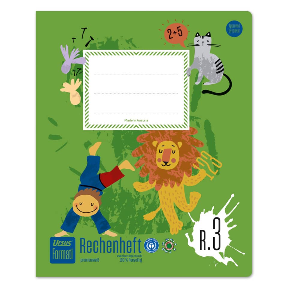 Heft Quart, 80g/m², 20 Blatt, Lin.R3, kariert URSUS FORMATI 060561063 FORMATI 060561063 Triotec