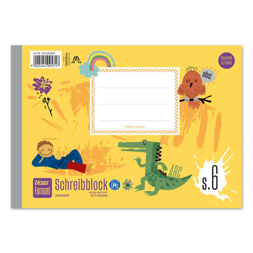 Übungsblock, A5 quer, 48 Blatt, liniert URSUS FORMATI 061530086 FORMATI061530086 Triotec