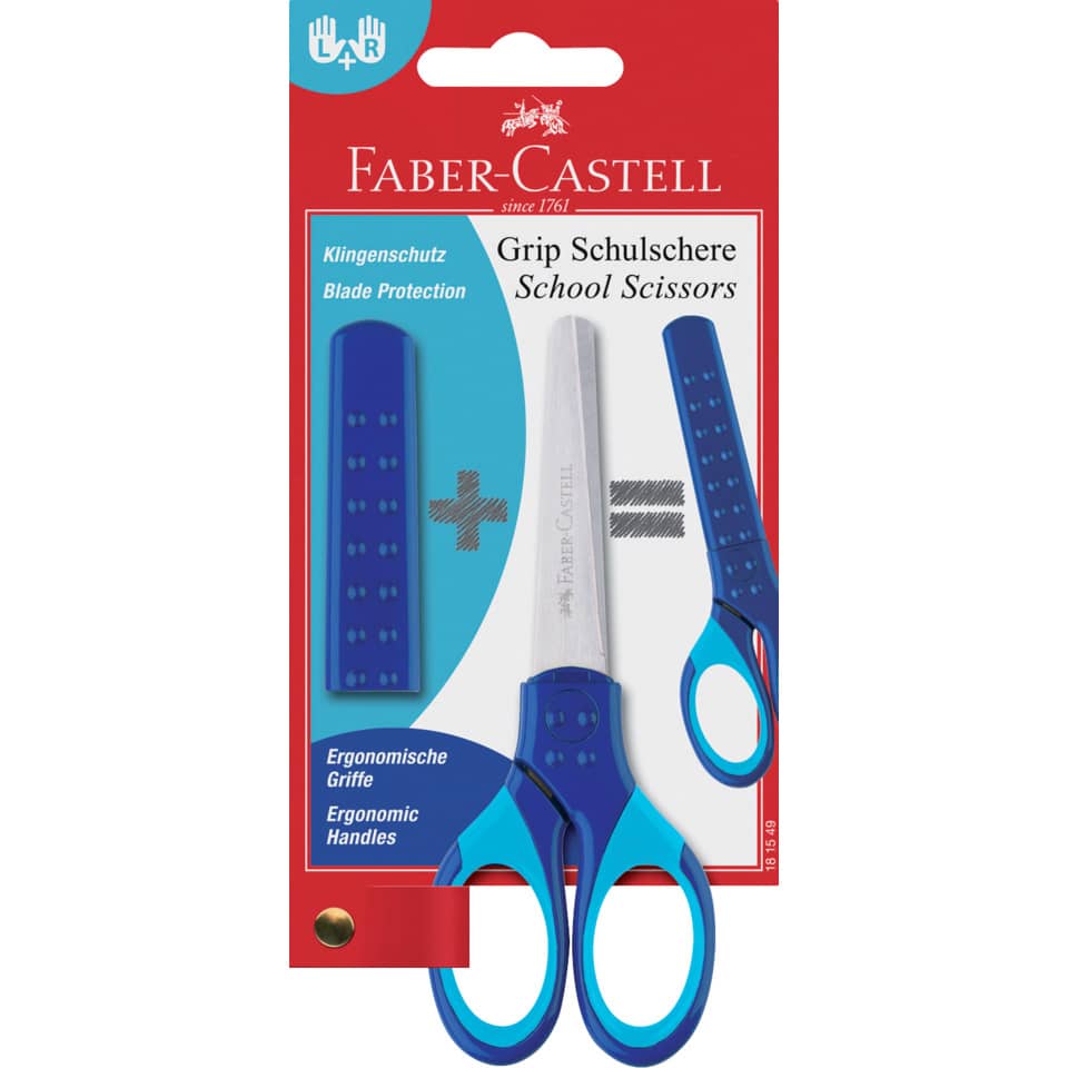Schulschere GRIP blau FABER CASTELL 181549