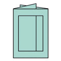 Passepartoutkarte Paperado eckig, B6, 220g/m², karibik RÖSSLER 164033174 RÖSSLER 164033174 Eckig 120x169mm