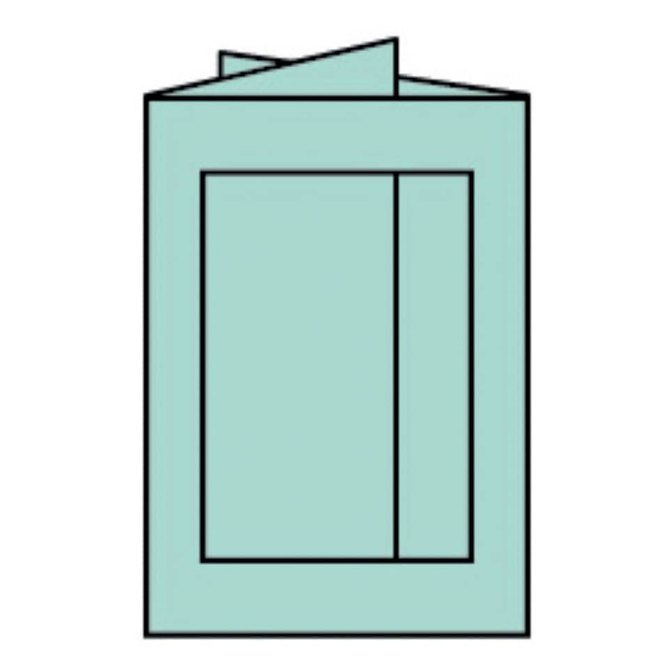 Passepartoutkarte Paperado eckig, B6, 220g/m², karibik RÖSSLER 164033174 RÖSSLER 164033174 Eckig 120x169mm