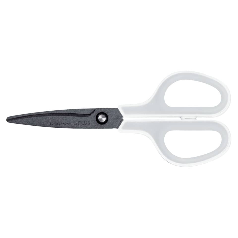 Schere Fitcut Curve Extra Fluor Antihaft, weiß/grau PLUS JAPAN 35056 PLUS JAPAN 35056 Extra Fluor Antihaft