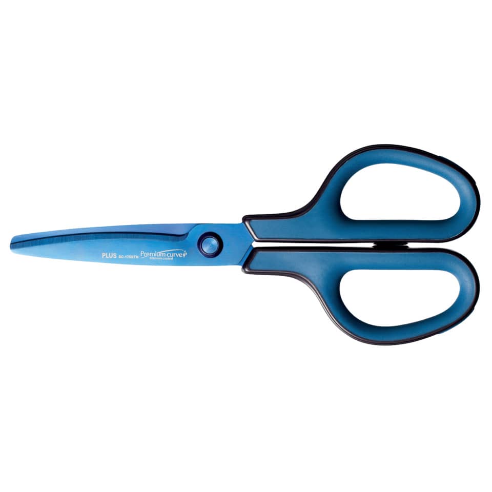 Schere Fitcut Curve Premium Titanium, dunkelblau PLUS JAPAN 35057 PLUS JAPAN 35057 Premium Titanium
