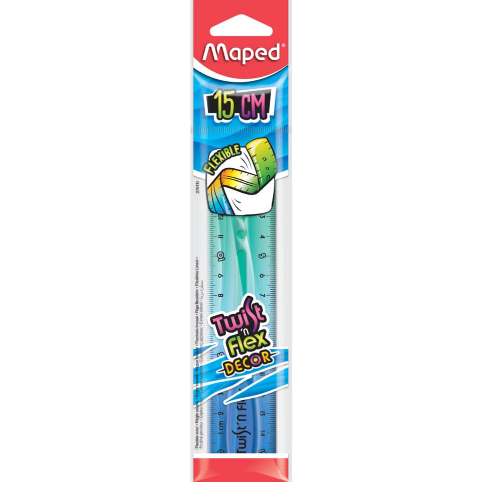 Lineal Twist'n Flex Decor, 15cm, sortiert MAPED M279115 MAPED 279115 Plastik