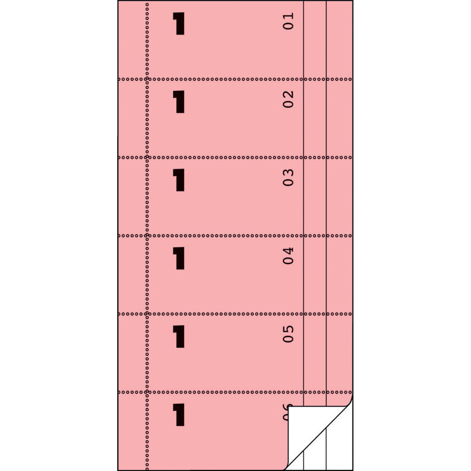 Bonbuch mit Kellner-Nr. 1, 300 Bons, rosa AVERY ZWECKFORM 831 ZWECKFORM 831 2x50Bl