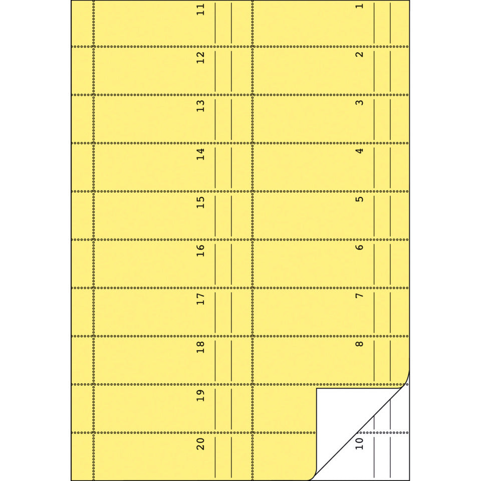 Bonbuch, gelb, fortlaufend nummeriert, 1-1000 Bons AVERY ZWECKFORM 842 ZWECKFORM 842 A4