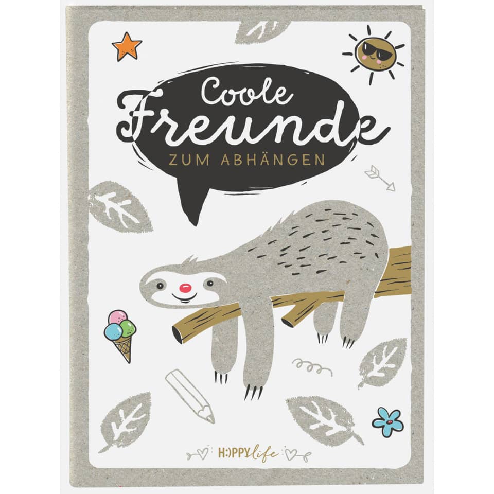 Freundebuch HAPPYlife Faultier, A5 GOLDBUCH 43580 GOLDBUCH 43580 15x21cm