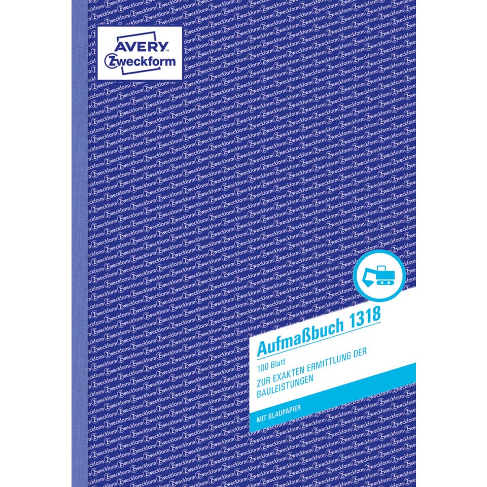 Aufmaß, A4, 100 Blatt AVERY ZWECKFORM 1318 ZWECKFORM 1318 f,Baugewerbe