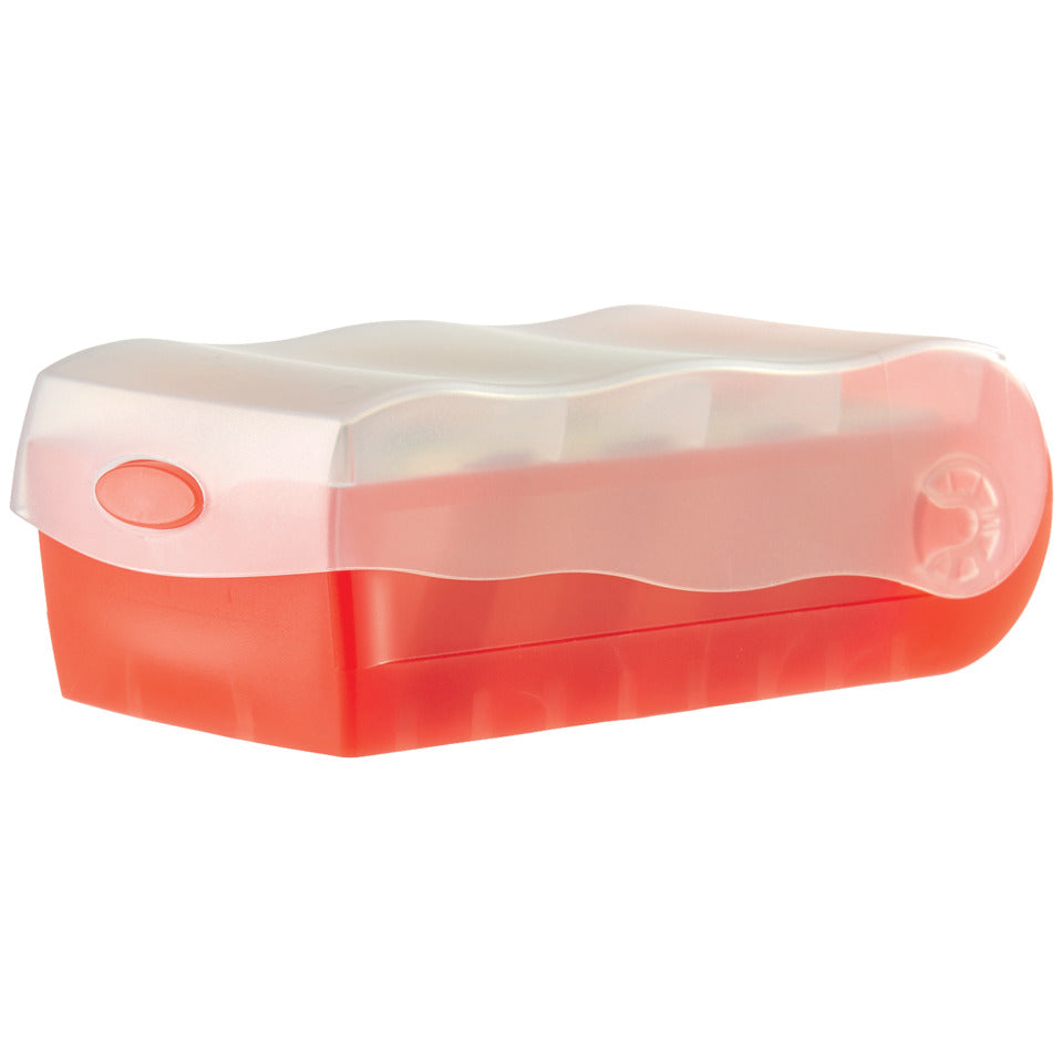 Karteibox CROCO DIN A8 quer, Lernkartei mit 100 Karten, transluzent-rot HAN 998-617D HAN 998-617 für 500 Karten