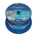 Rohling CD-R, 80 Minuten, 700MB, 52-fach, wide printable, 50er Spindel VERBATIM VER43438 VERBATIM 43438 50ST Spind