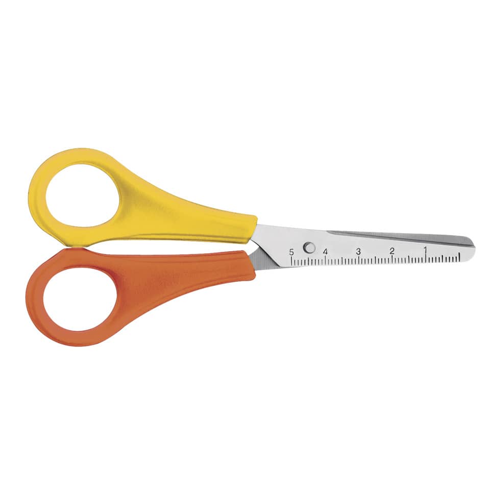 Bastelschere Linkshänder rund, 13cm, orange/gelb WESTCOTT E-21593 00 WESTCOTT E-2159300/2059300 Linksh.