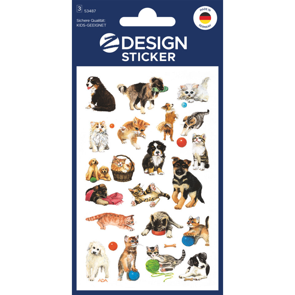 Schmucketikett Hunde+Katzen, 63 Stück AVERY ZWECKFORM 53487