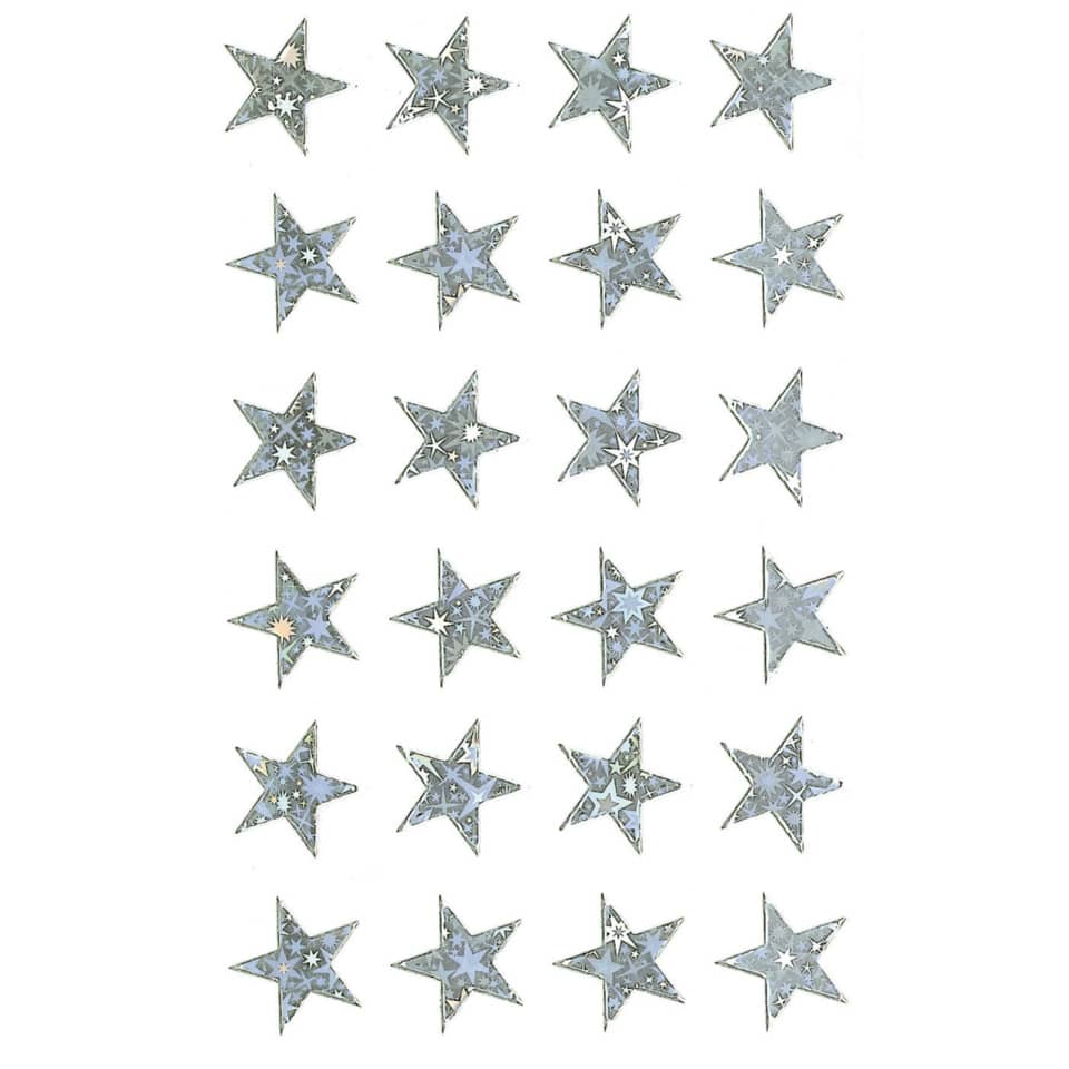Weihnachtssticker Sterne, 14mm, 24 Stück, silber AVERY ZWECKFORM 52256 ZWECKFORM 52256 silber
