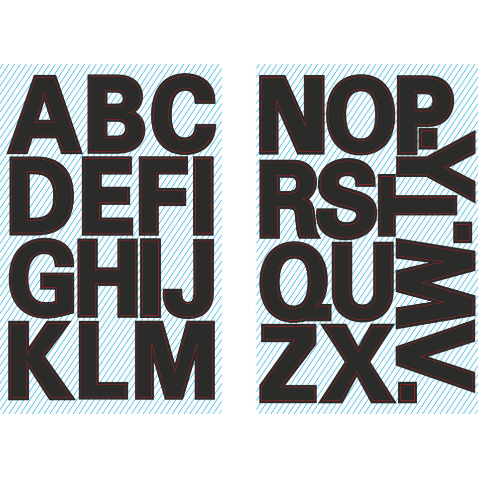 Buchstabenetiketten A-Z, 54 Stück, schwarz AVERY ZWECKFORM 3784 ZWECKFORM 3784   25 mm wetterfest
