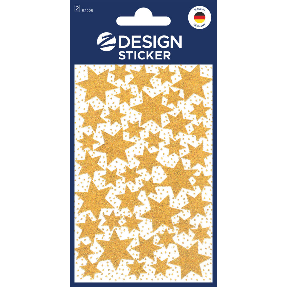 Weihnachtssticker Sterne, 86 Stück AVERY ZWECKFORM 52225 ZWECKFORM 52225 gold