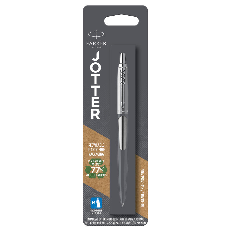 Kugelschreiber JOTTER Edelstahl C.C. , Druckmechanik, M, blau PARKER 1953205 PARKER 1953205 C.C.