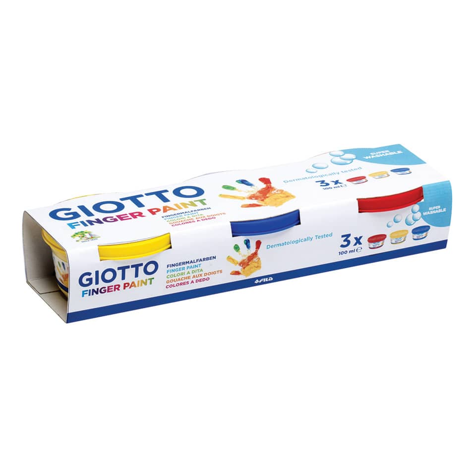 Fingerfarben Giotto, 3 x 100 ml, sortiert NERCHAU F530300 NERCHAU F530300 GIOTTO