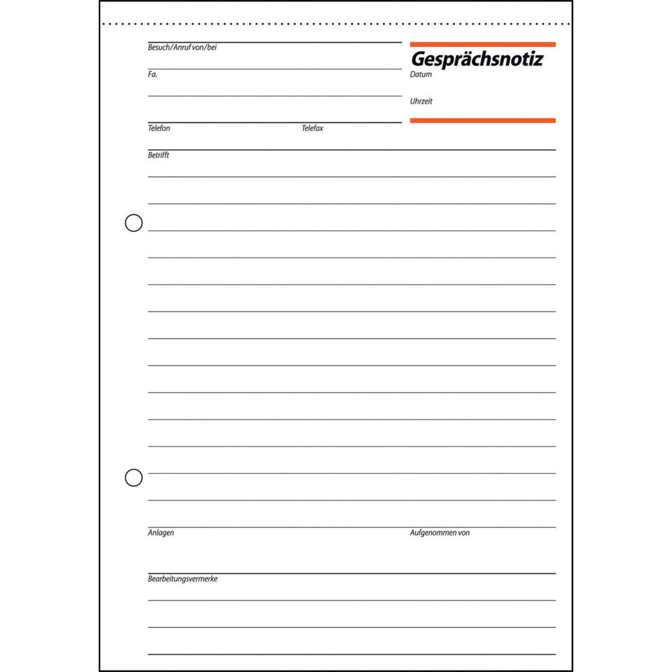 Gesprächsnotiz, A5, 50 Blatt SIGEL GE515