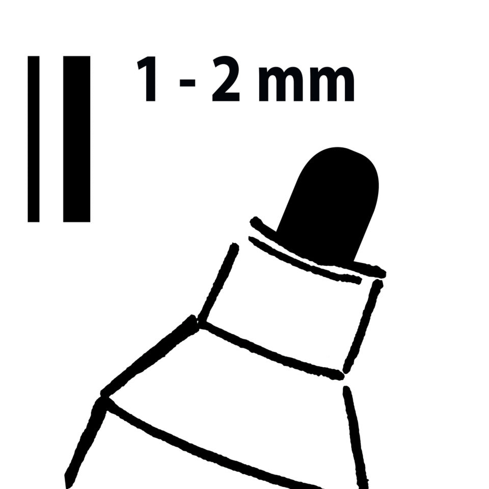 Kreidemarker 20, 1-2mm, Rundspitze, 2 Stück, schwarz SIGEL BA177 SIGEL BA177 Rundspitze 20