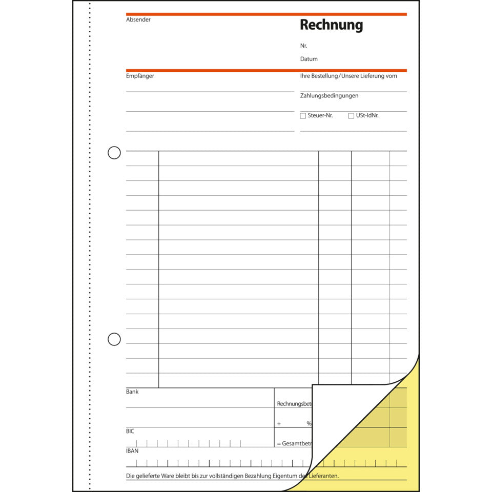 Rechnung, A5, 2x40 Blatt SIGEL SD031