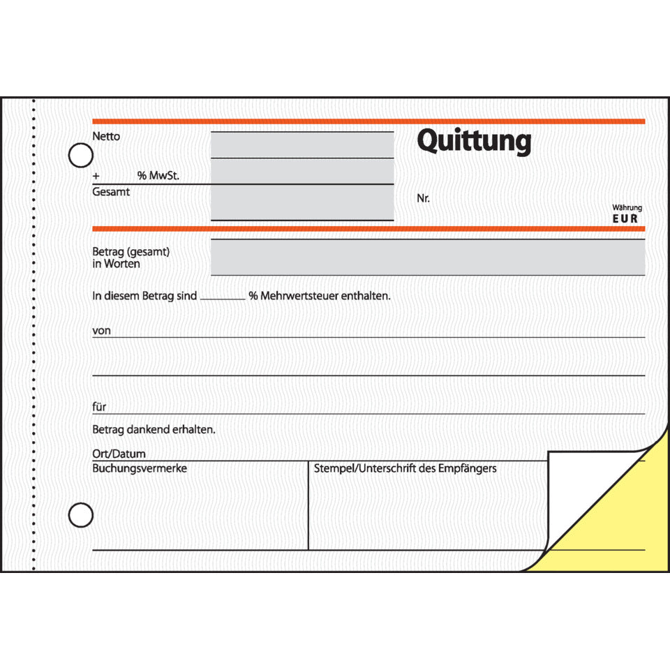 Quittung, A6, 2x40 Blatt SIGEL SD022 SIGEL SD022 2 fach SD