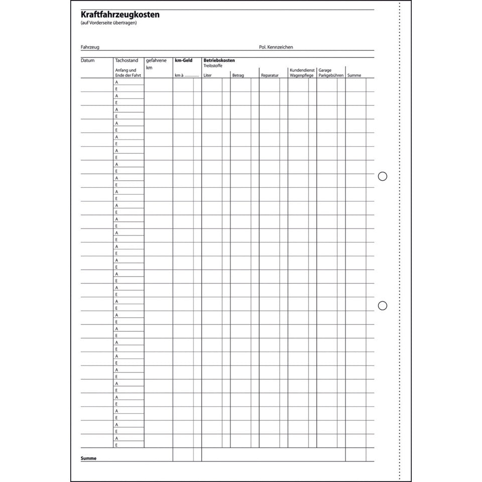 Reisekostenabrechnung monatlich, A4, 50 Blatt SIGEL RA415 SIGEL RA415 monatlich