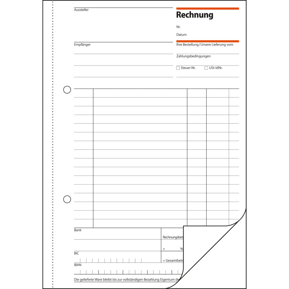 Rechnung, A5, 2x50 Blatt SIGEL RE525